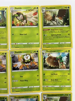 Pokemon Tcg Lot of 12 Rowlet, Dartrix, Decidueye Reverse Holo Common basic - Image 2