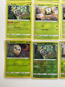 Pokemon Tcg Lot of 12 Rowlet, Dartrix, Decidueye Reverse Holo Common basic - Image 4