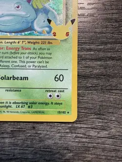 Venusaur Pokemon 15/102 Celebrations: Classic Collection Holo Rare NM - Image 4