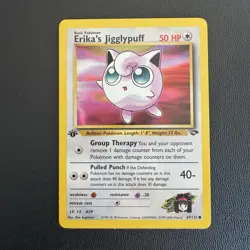 Pokemon TCG Erika’s Jigglypuff 069/132 Gym Challenge LP 1st Edition - Image 1