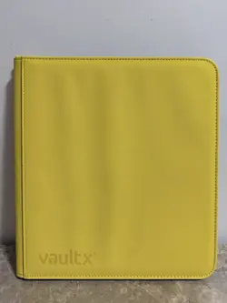 Vault X Yellow Card Binder 12-Pocket Exo-TecR Zip- Side-loading, Holds 480 Cards - Image 1