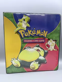 Vintage WOTC Pokemon Trading Card Game 3 Ring Binder Snorlax And Meowth - Image 5