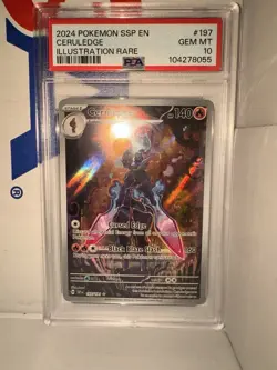 2024 POKEMON SSP EN-SURGING SPARKS ILLUSTRATION RARE #197 CERULEDGE PSA 10 - Image 2