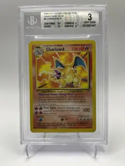 Charizard 3/110 - 2002 WOTC Legendary Collection Non-Holo BECKETT BGS 3 Pokemon - Image 1