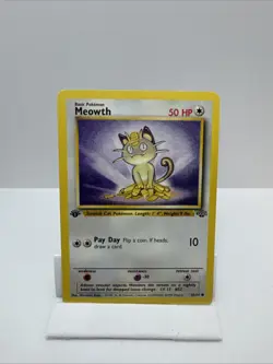 Pokemon TCG Meowth Jungle Card 56/64 1st Edition Common, MP - Image 1