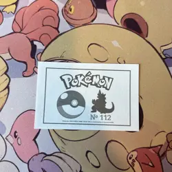 Rhydon #112 - 2022 Pokemon Indigo League Sticker Set (Peru) - Image 2