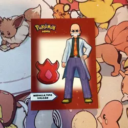 2025 Pokemon Kanto Full House - Circles Holo Gym Leaders - Blaine - L7 - Image 1