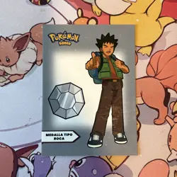 2025 Pokemon Kanto Full House - Circles Holo Gym Leaders - Brock - L1 - Image 1