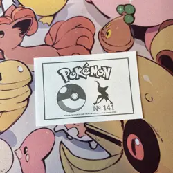 Kabutops #141 - 2022 Pokemon Indigo League Sticker Set (Peru) - Image 2