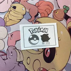 Chansey #113 - 2022 Pokemon Indigo League Sticker Set (Peru) - Image 2