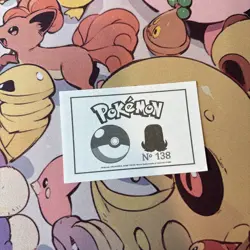 Omanyte #138 - 2022 Pokemon Indigo League Sticker Set (Peru) - Image 2