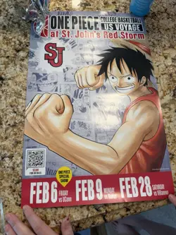 One Piece Monkey.D.Luffy College Basketball Promo Card St. John’s Sealed - Image 3