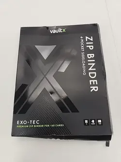 4 Pocket Trading Card Binder, 160 Cards, Exo-Tec, 20 Side-Loading Pages, Black - Image 1