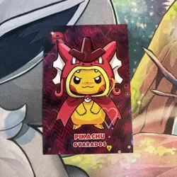 Poncho Pikachu Red Gyarados Hearts Holo Pokemon Card Database Team Rocket Peru - Image 1
