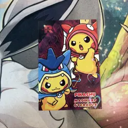 Poncho Pikachu Magikarp Gyarados Hearts Holo Pokemon Card Database Team Rocket - Image 1
