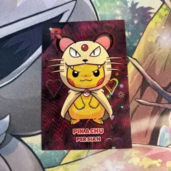 Poncho Pikachu Persian Hearts Holo Pokemon Card Database Team Rocket Peru - Image 1