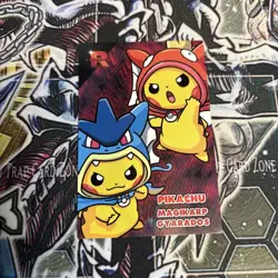 Poncho Pikachu Magikarp Gyarados Ice Holo Pokemon Card Database Team Rocket - Image 1
