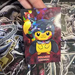 Poncho Pikachu Dark Mewtwo Ice Holo Pokemon Card Database Team Rocket Peru - Image 2