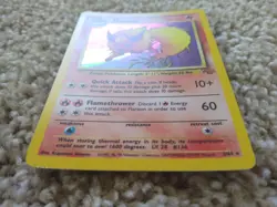 Flareon Holo Holographic Pokemon Card TCG 1999 Jungle Rare 3/64 Sleeve NM - Image 2