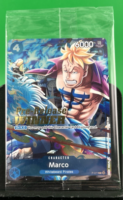Marco Two Legends Pre-Release Winner P-071 One Piece Promotion Cards Foil Sealed - Image 2