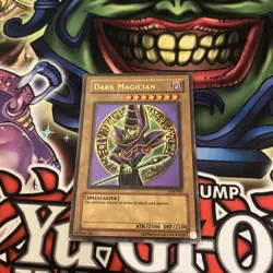 Dark Magician LOB-005 Ultra Rare Vintage Yu-Gi-Oh Card HEAVY PLAY - Image 1