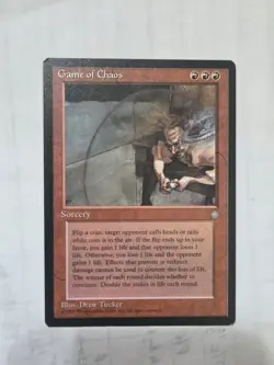 GAME OF CHAOS - Ice Age NM Rare Sorcery 1995 UNPLAYED MTG Vintage - Image 1