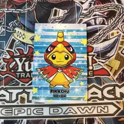 Pikachu Ho-Oh Poncho Cracked Ice Holo Pokemon Database Christmas - Image 1