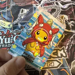 Pikachu Magikarp Poncho Cracked Ice Holo Pokemon Database Christmas - Image 3