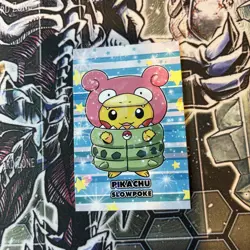 Pikachu Slowpoke Poncho Cracked Ice Holo Pokemon Database Christmas - Image 1