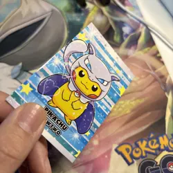 Pikachu Mewtwo Poncho Cracked Ice Hearts Holo Pokemon Database Christmas - Image 3