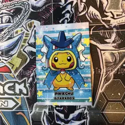 Pikachu Gyarados Poncho Cracked Ice Holo Pokemon Database Christmas - Image 1