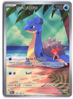 Misty's Lapras 194/182 Illustration Rare Destined Rivals Pokemon - Image 1