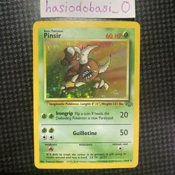 Pokemon TCG Pinsir Jungle 9/64 Holo Rare Unlimited WOTC LP Condition - Image 1