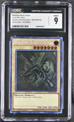 Red-eyes Black Dragon GFP2-EN176 Ghost Rare 1st Edition Yu-gi-oh! CGC 9 *057 - Image 1