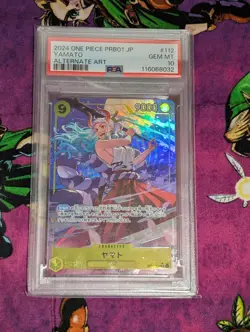 PSA 10 GEM MINT JAPANESE ONE PIECE 2024 YAMATO OP04-112 PRB01 BEST ALT ART - Image 1