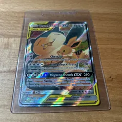 Pokemon Eevee Snorlax GX TCG Tag Team SM169 Black Star Promo Card - Image 3