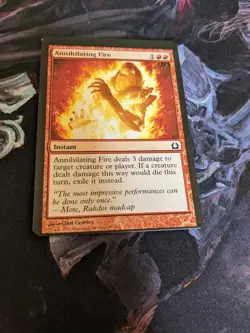 Annihilating Fire mtg off center shifted misprint error miscut - Image 1