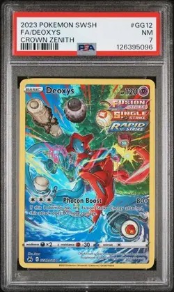 🔥 2023 Pokemon Crown Zenith Deoxys FA GG12 PSA 7 NM 🔥 - Image 1