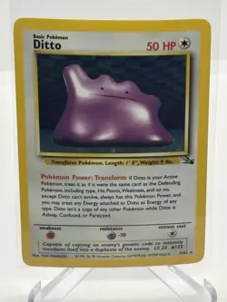 Pokemon Fossil Ditto Holo 3/62 Rare WOTC Vintage 1999 - LP/NM - Image 1
