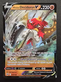 Pokemon TCG - Hisuian Decidueye V Ultra Rare SWSH10: Astral Radiance 083/189 NM - Image 1
