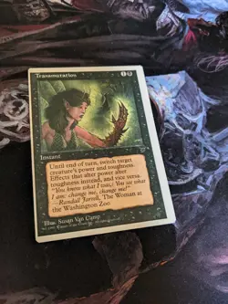 Transmutation mtgchronicles off center shifted normal back miscut misprint error - Image 1