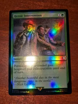 MTG: Heroic Intervention FOIL #202, NM Universes Beyond: Fallout Chase Card!! - Image 1
