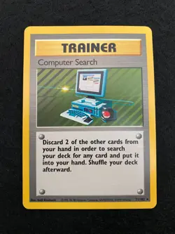 Computer Search 71/102 Base Set Near Mint (NM) - Pokemon card TCG 1999 vintage - Image 1