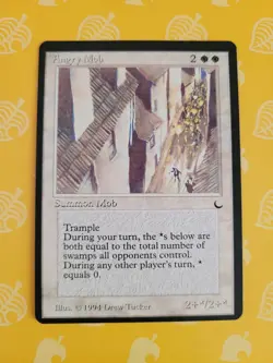 MTG Angry Mob The Dark Miscut Error Off Center Shifted Normal Back Misprint - Image 1