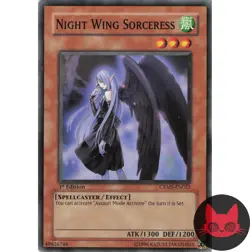 Yugioh Night Wing Sorceress CRMS-EN025 Common 1st Edition NM - Image 1