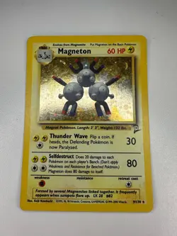 Magneton 9/130 Holo Rare Base Set 2 Pokemon Card LP - Image 1