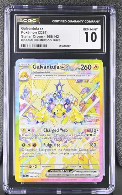 CGC 10 Galvantula ex 168/142 SIR Stellar Crown Pokemon Card - Image 1