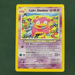 MP Light Slowbro 51/105 Neo Destiny Unlimited Nintendo Pokemon Card - Image 1