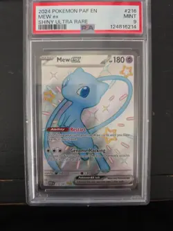 Pokemon TCG Mew EX 216/091 Paldean Fates Full Art Shiny Ultra Rare - Image 1