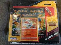 Pokemon - 3 Pack Booster Crown Zenith Inteleon Cinderace Rillaboom Pins Set Of 3 - Image 3